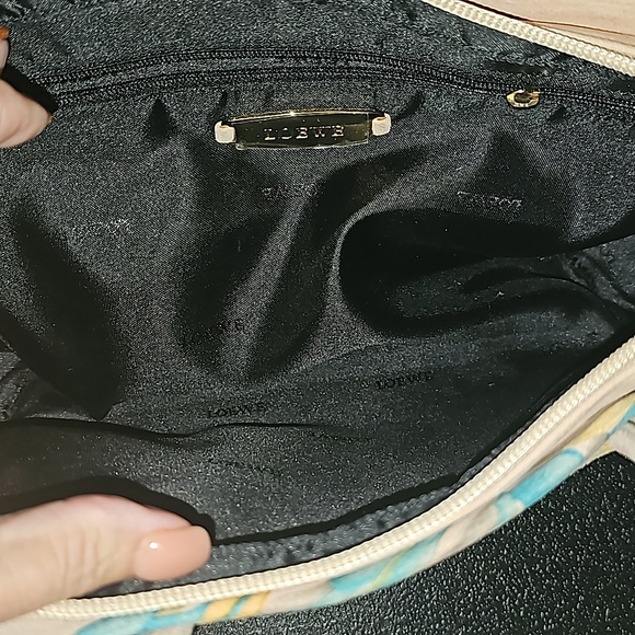 Loewe Rare Damier Teal Pasley  Suede Handbag.. - Picture 5 of 5